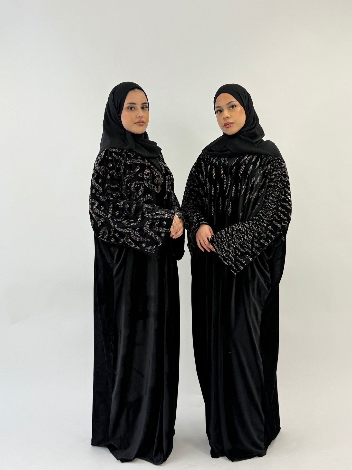 Amira - Arabic embellished velvet abaya
