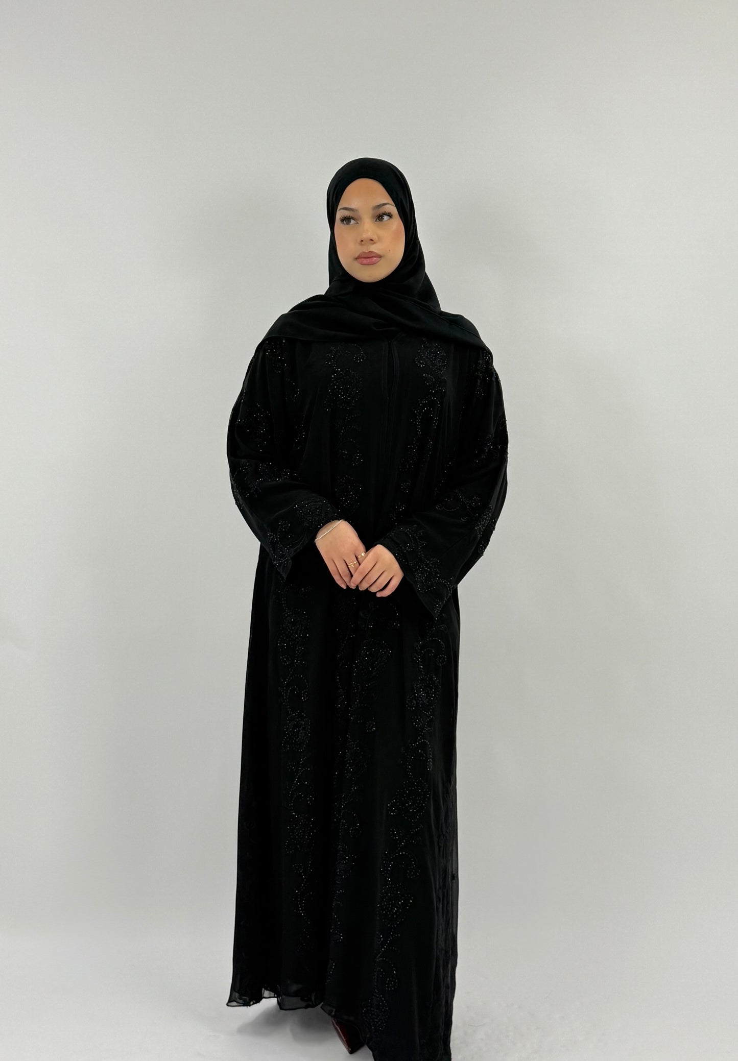 Amani - Black Embellished Abaya