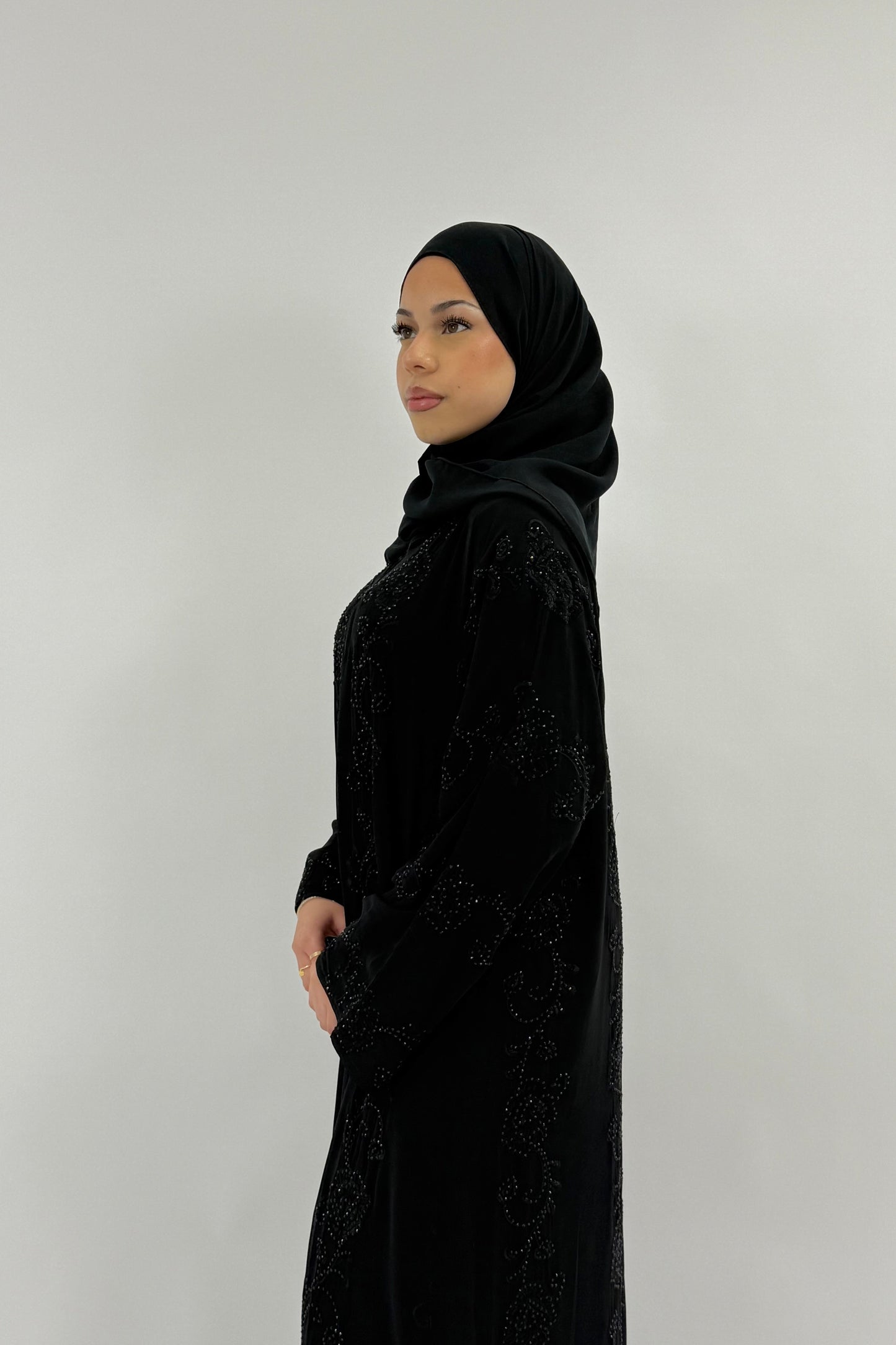 Amani - Black Embellished Abaya