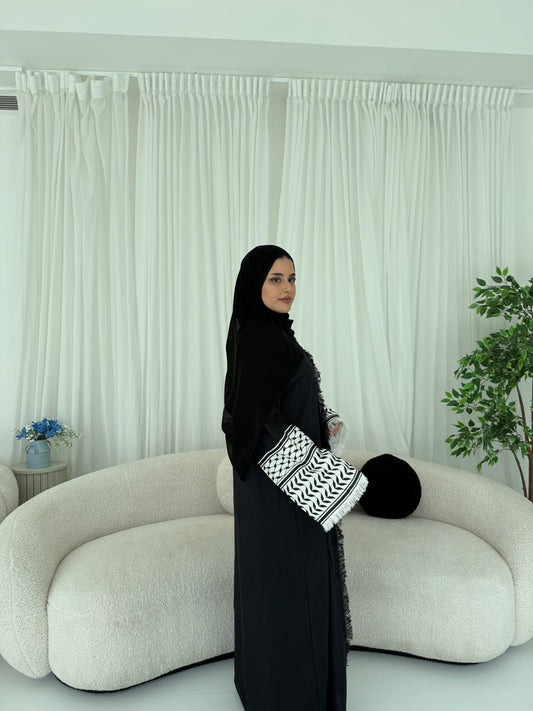 Black Keffiyeh Abaya