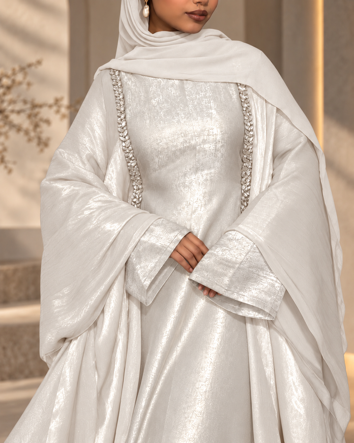 Fariyah kaaftan white