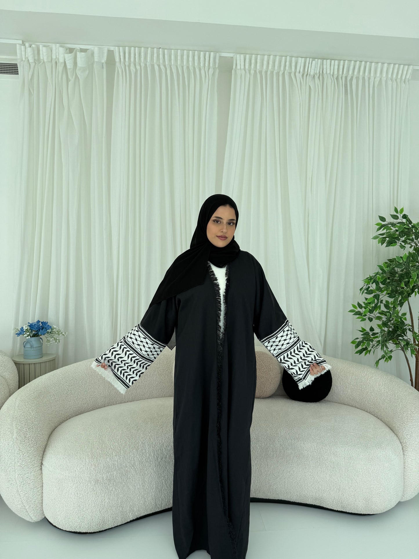 Black Keffiyeh Abaya
