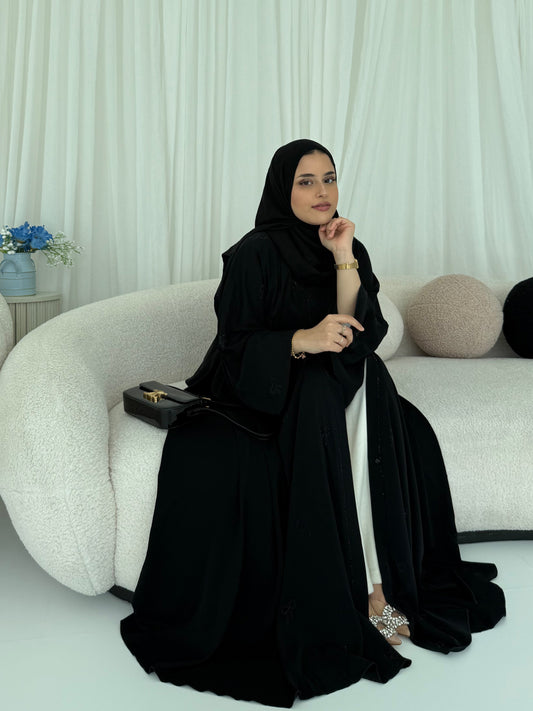 Leen Black-Black Bow abaya
