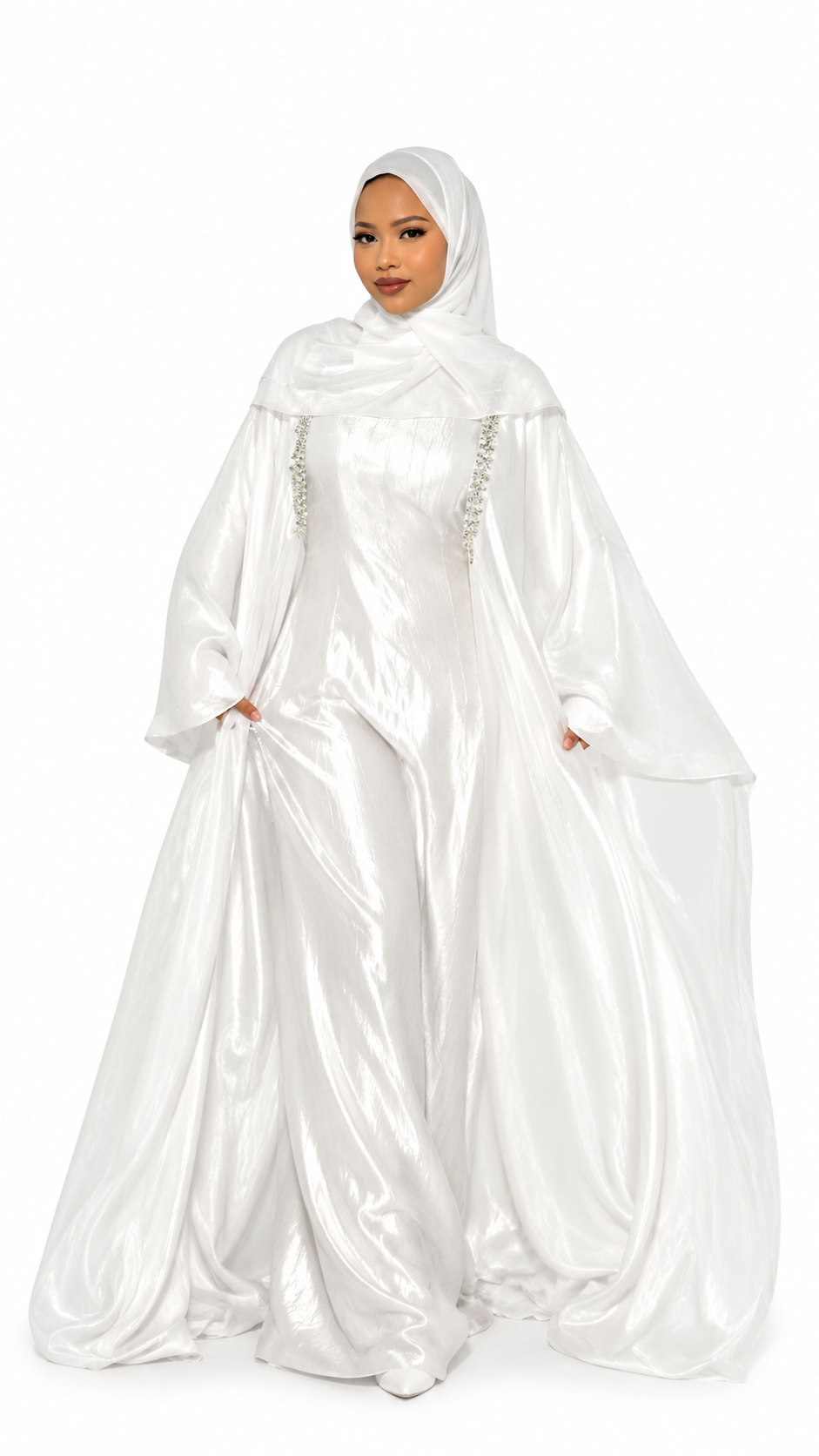 Fariyah kaaftan white