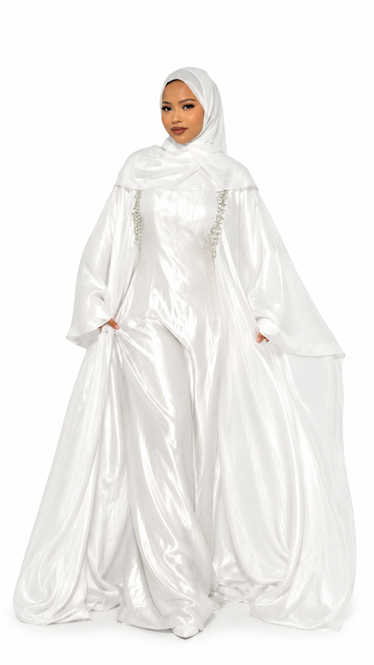 Fariyah kaaftan white