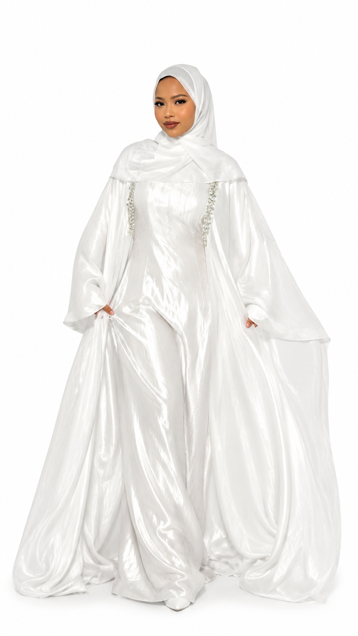 Fariyah kaaftan white